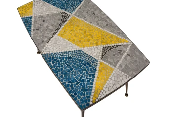 Mid-Century Modern Coffee Table with Mosaic Top by Berthold Muller, 1950s
